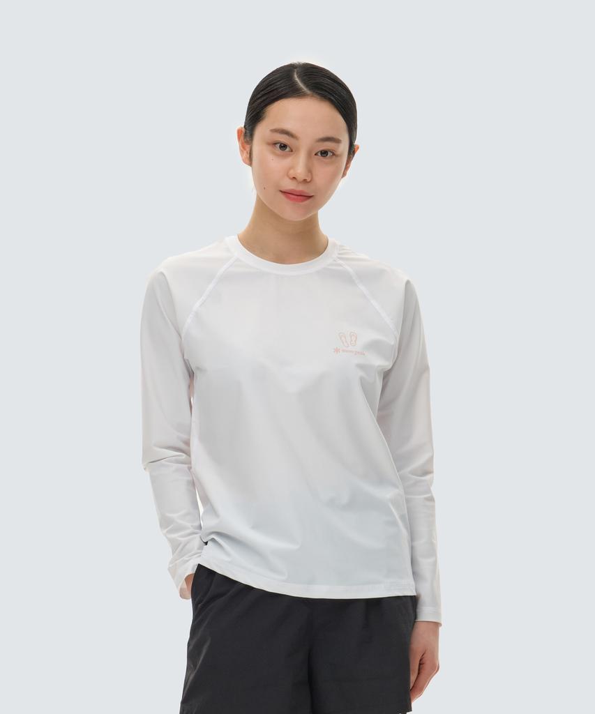 SNOWPEAK APPAREL Loose Fit Women'S Long Sleeve Rash Guard Off White (S24Mwwsw07)