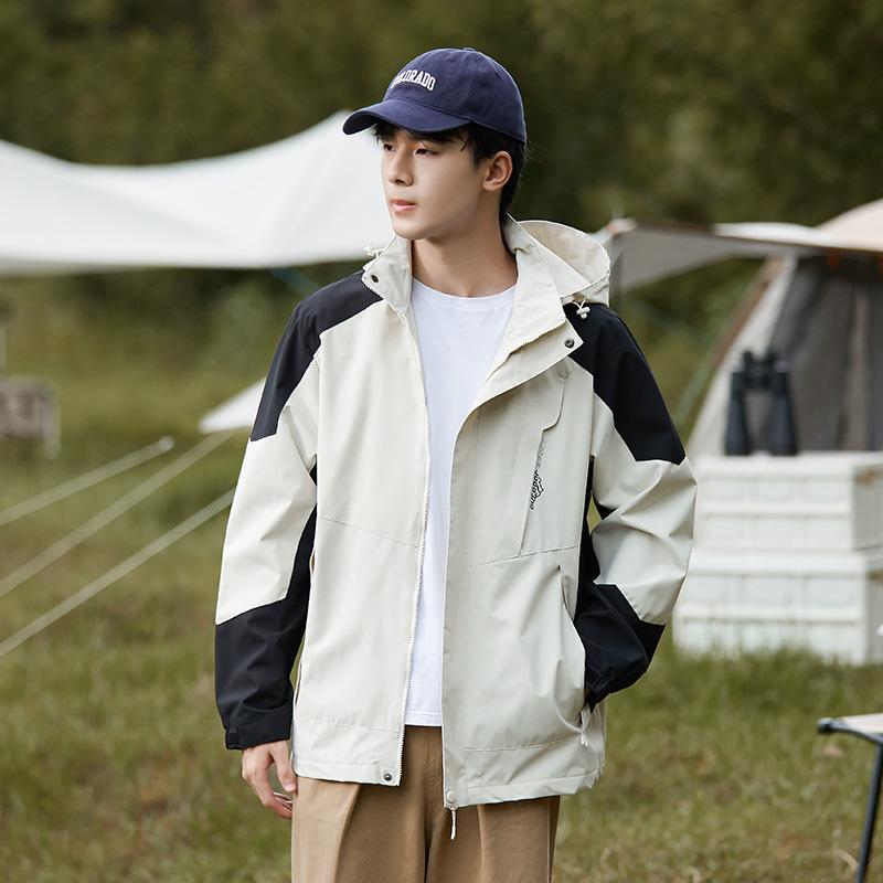 Herren- und Damen-Herbst- und Winterjacken Outdoor Winddicht und Wasserdicht Drei-in-eins Bergsteigerjacke Abnehmbare Kapuzenjacke für Herren
