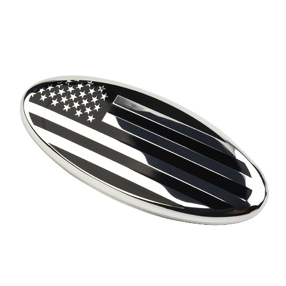 9 Zoll Für Ford F150 F350 FRONTGRILL Heckklappe US-Flagge Ovales Emblem Abzeichen