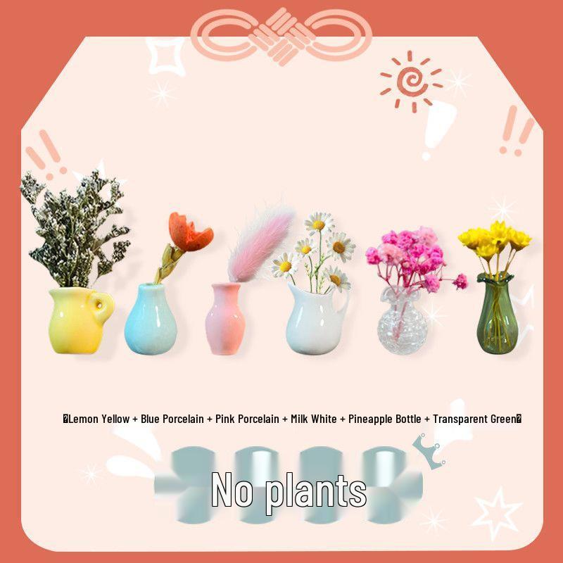 Handmade 3D Ceramic Vase Magnet for Hydroponic Plants & Flowers