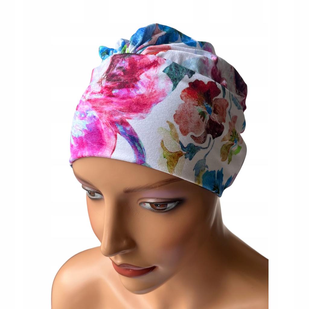 Turban Jasmina Wek-414 Czapka Damska Marszczona Także Po Chemioterapii