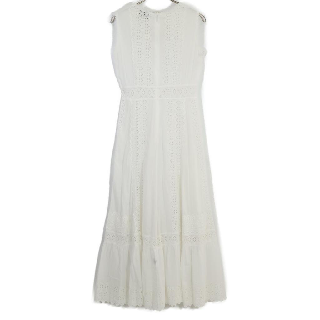 Etro White 21 Year Lace Sleeveless Dress Dress 42 whiteUsed