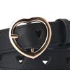 Fashion Women PU Leather Belt Clothes Accessories Heart for Pants Dress Decor