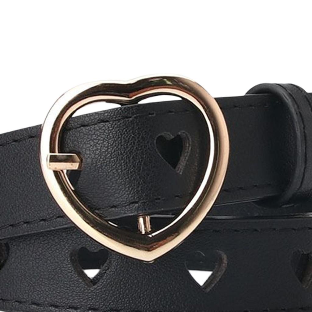 Fashion Women PU Leather Belt Clothes Accessories Heart for Pants Dress Decor