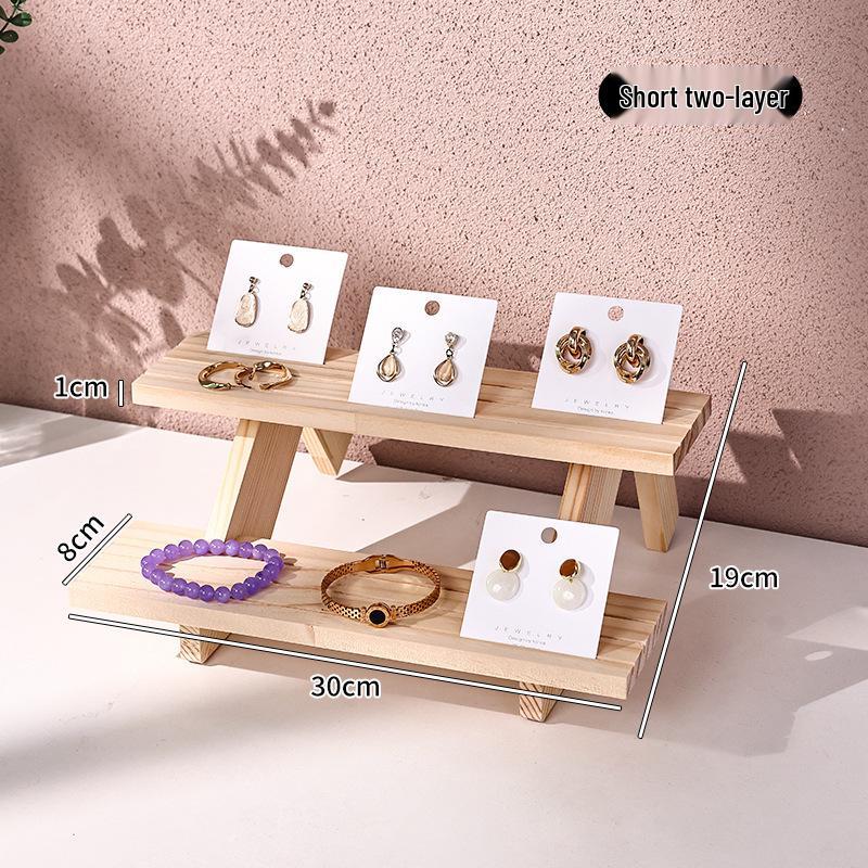 Wooden Ladder Card Holder & Jewelry Display Rack