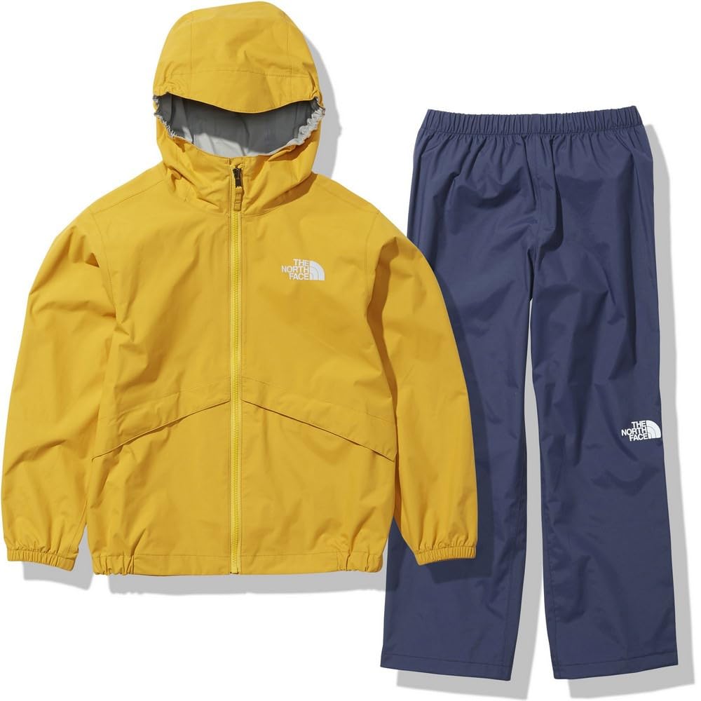 The North Face Raintex Eureka Unisex Waterproof Jacket and Pants Set with Name TNF Size 150 Kids' Label, Yellow,