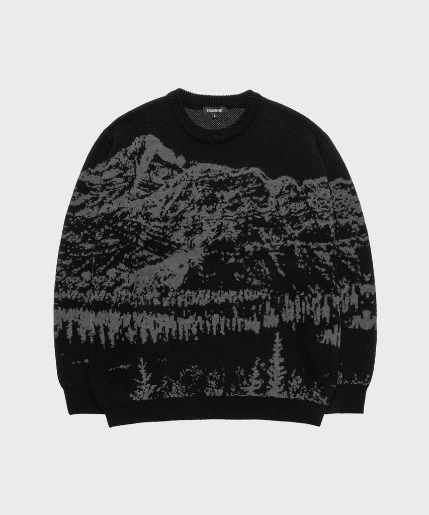 TESTAMENT Mountain Jacquard Wool Blend Knit (Black)