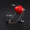 Herren Anzug Rose Blume Broschen Pins Leinwand Stoff Band Krawatte Brosche für Frauen und Männer Kleidung Dre