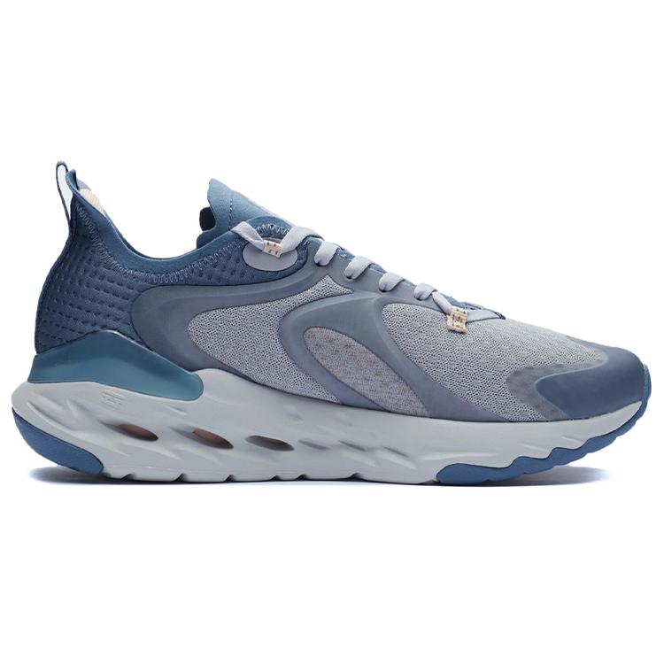 Li Ning Comfortable Cushioning Slip Resistant Abrasion Resistant Reflective Low top Running Shoes Men's Slate Blue ARER019-2
