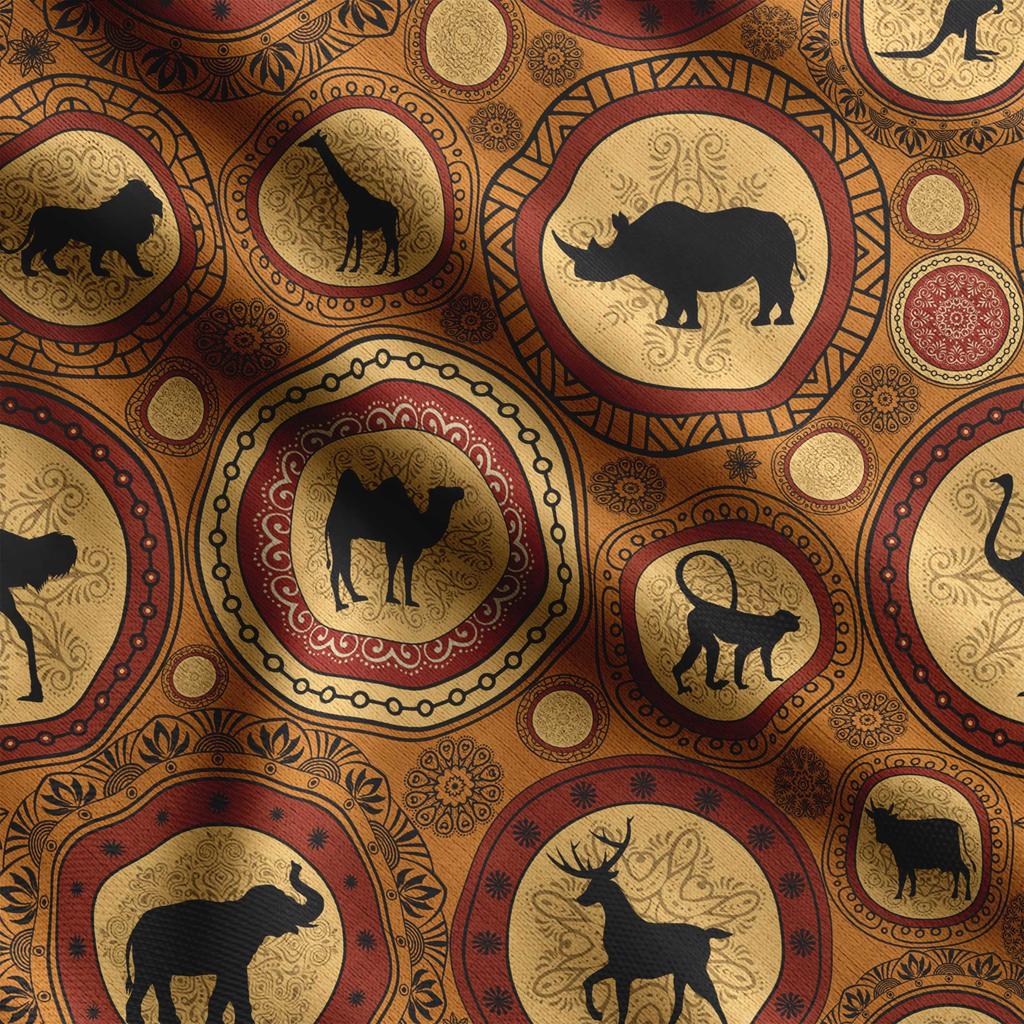 Soimoi Tierdruck, Baumwollbatist, Quiltstoff, verkaufter Massenware 42 Zoll breit, mittelschwerer Baumwollstoff, Nähzubehör,