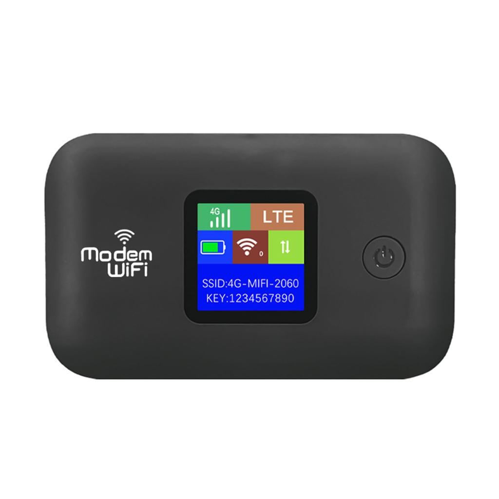 Hotspot Mobil WiFi 4G Suportă 10 Utilizatori Conectați Router Wireless Portabil 300Mbps cu Slot Card SIM Ecran Color
