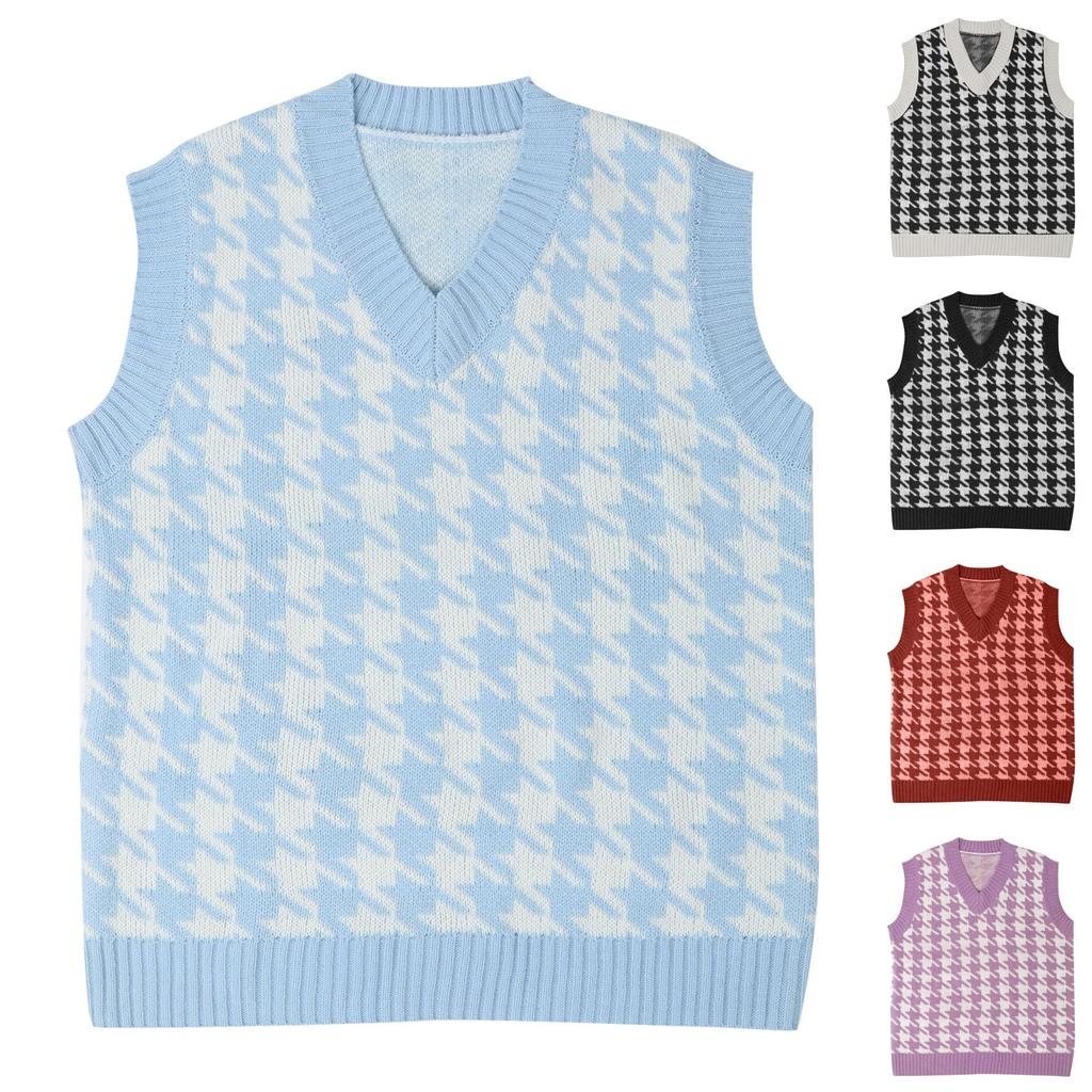 Dámská ležérní svetr košile s výstřihem do V, barva Collision vesta bez rukávů