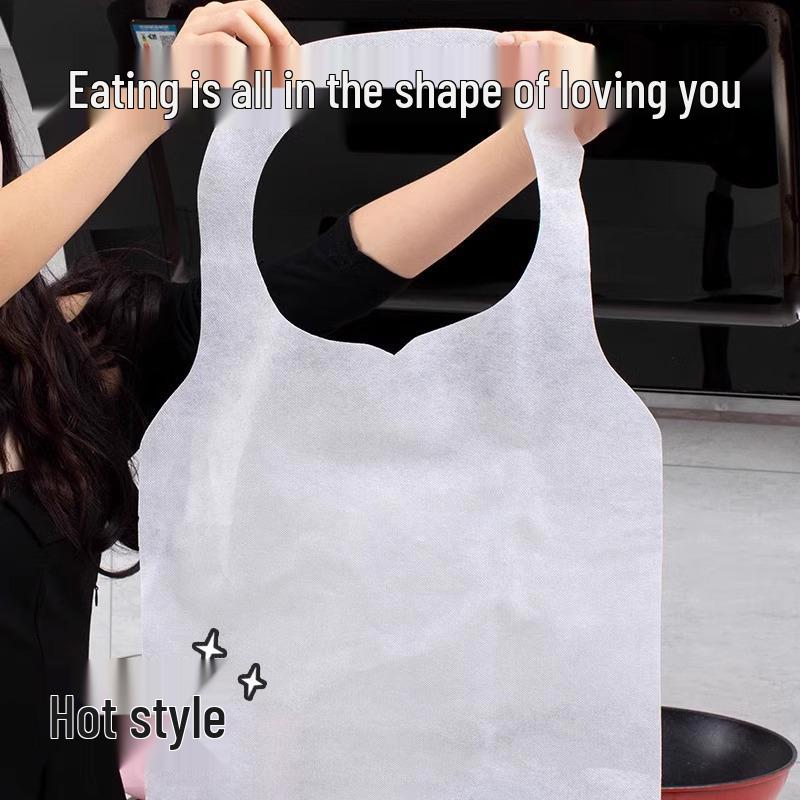 Disposable Non-Woven Waterproof Apron for Adults and Children - Kitchen and Catering Use