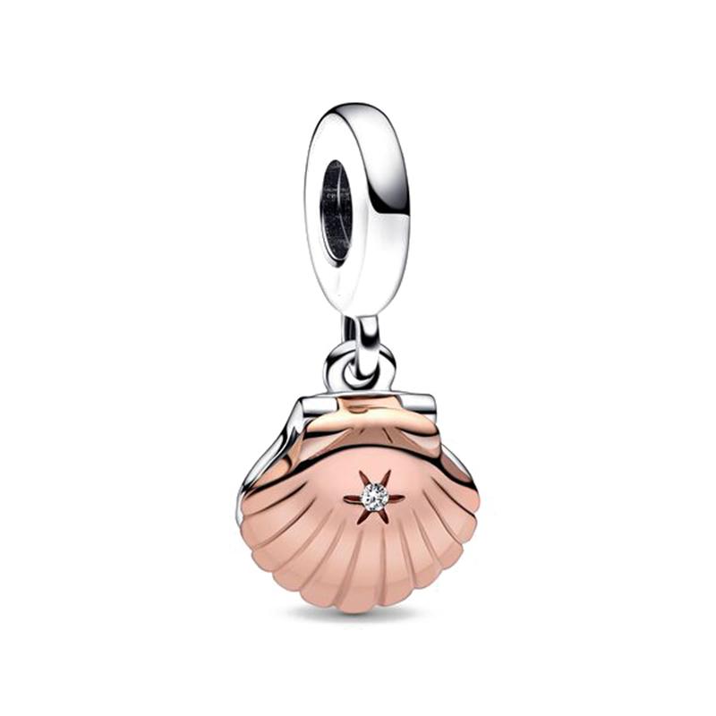 New Copper Charm Fit Original Bracelet Accessories Women Jewelry Blue Ocean Series Cruise Ship Octopus Sea Shell