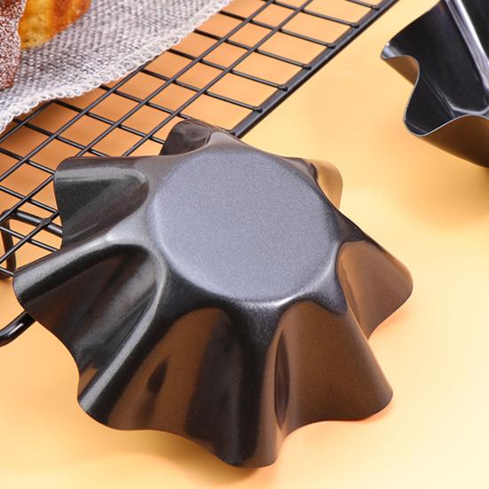 Tortilla Pan Set Tortilla Shell Pans Nonstick Carbon Steel Taco Salad Bowl Makers Flower-shaped Cake Mold