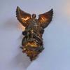 Resin Vintage Vegglampe Liten Vinget Engel/Jesus/Jomfru Maria Veggapplikasjon Middelaldersk Gotisk LED Veggdekor for Soverom Stue Gang