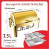 Gold-Plated Stainless Steel Chafing Dish with Glass Lid