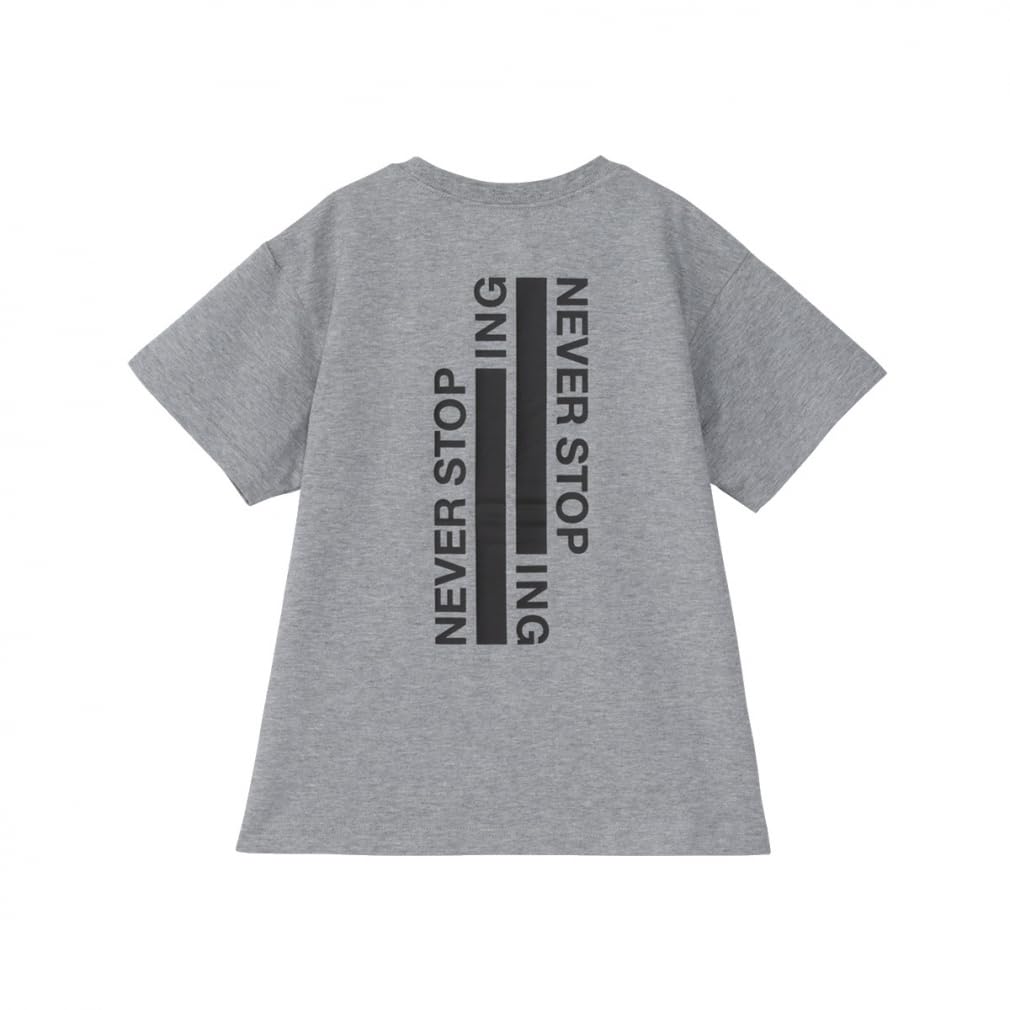 

North NEVER STOP ING Mixed 100 [The Face] Футболка с коротким рукавом, Серая,