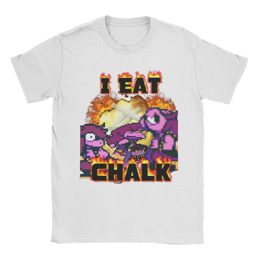 I Eat Chalk Susie Deltarune Merch Men Women T Shirts Pure Cotton Tee Graphic T-shirt Clothing