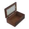 Decorative Box Begonia Flower Desktop Storage Solid Wood