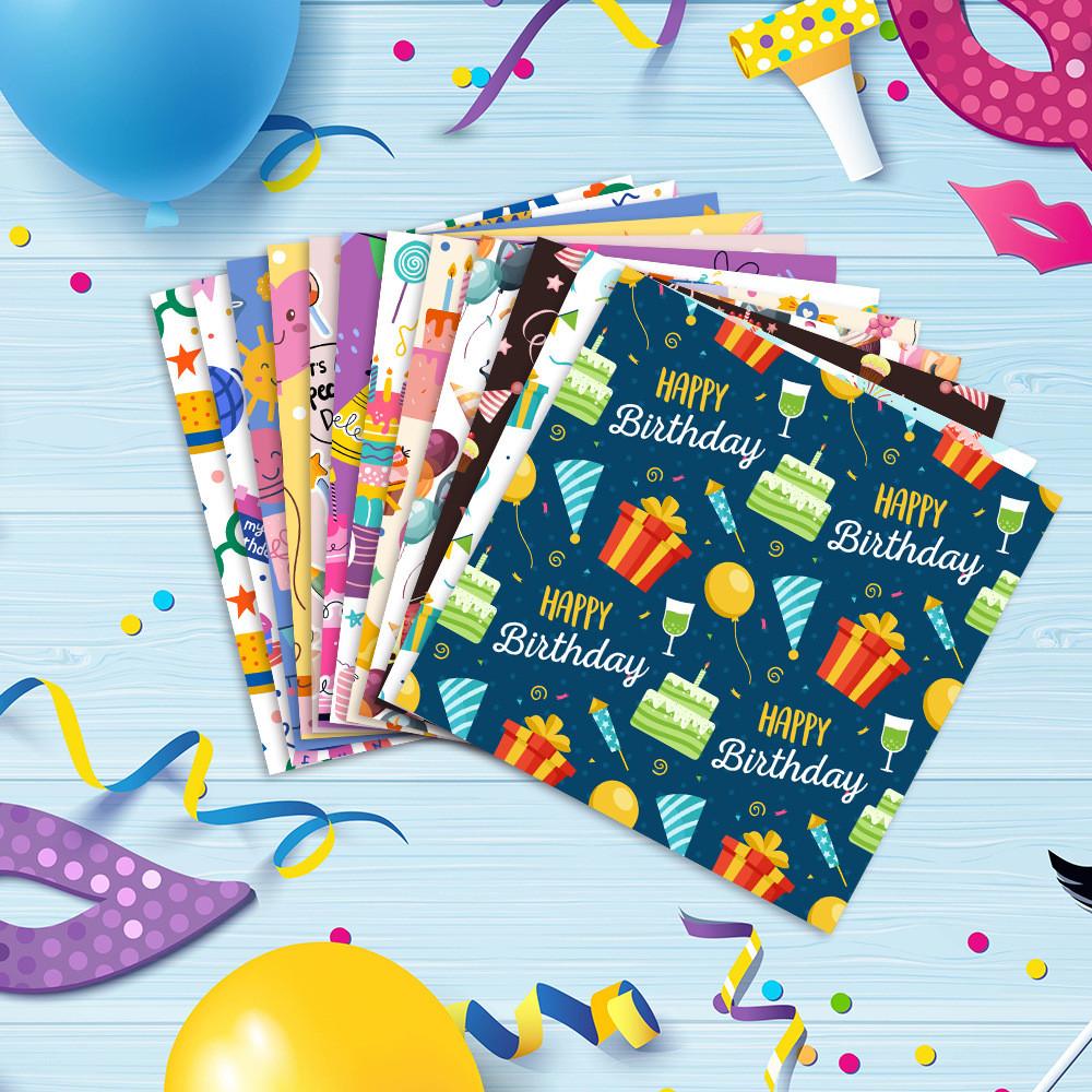 Creative Party Birthday Cartoon Animal Cake Pattern Decorative Paper Packaging