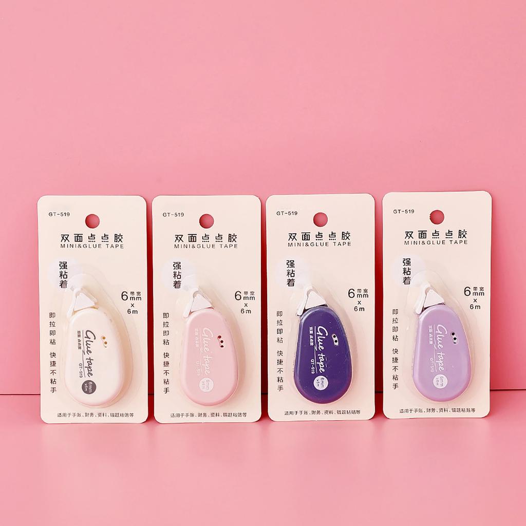 Dot Roller Adhesive Tape With Correction Tape Dispenser Portable Double Sided Glue Tape For Journaling