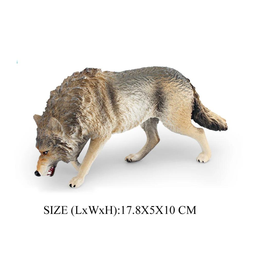 Realistische Wilde Dieren Arctische Wolf Buidelwolf Gorgonops Manenwolf Model Actiefiguren Jungle Bos Dier Speelgoed voor Kinderen
