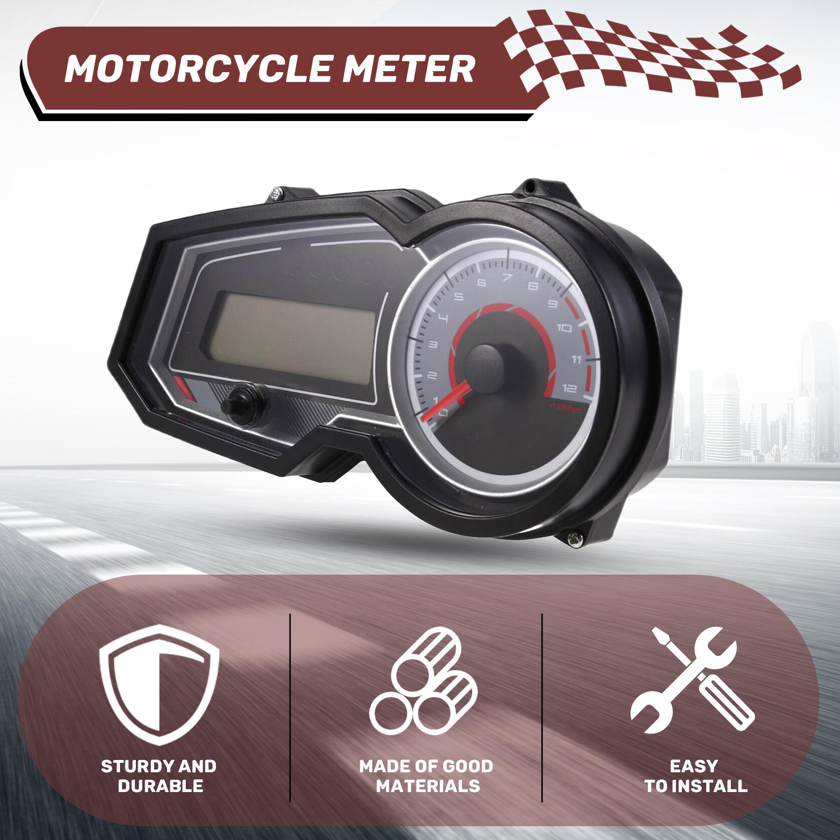 A28G-Motorcycle Lcd Digital Meter Speedometer Odometer Tachometer Gauge For Piaggio Robon 125