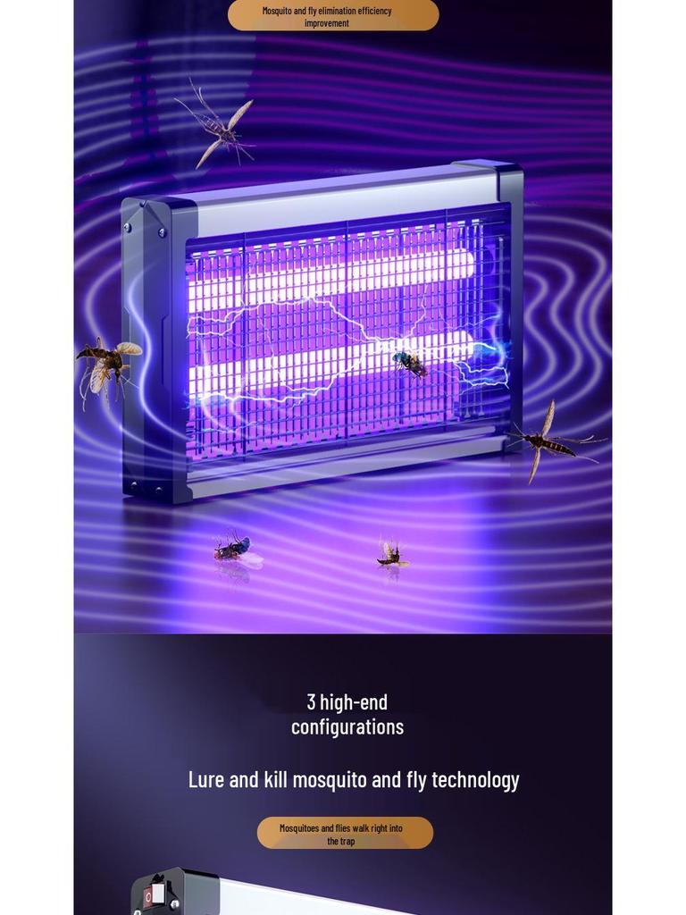 Wall-Mounted Electric Mosquito and Fly Killer for Hotels, Restaurants, and Outdoor Use