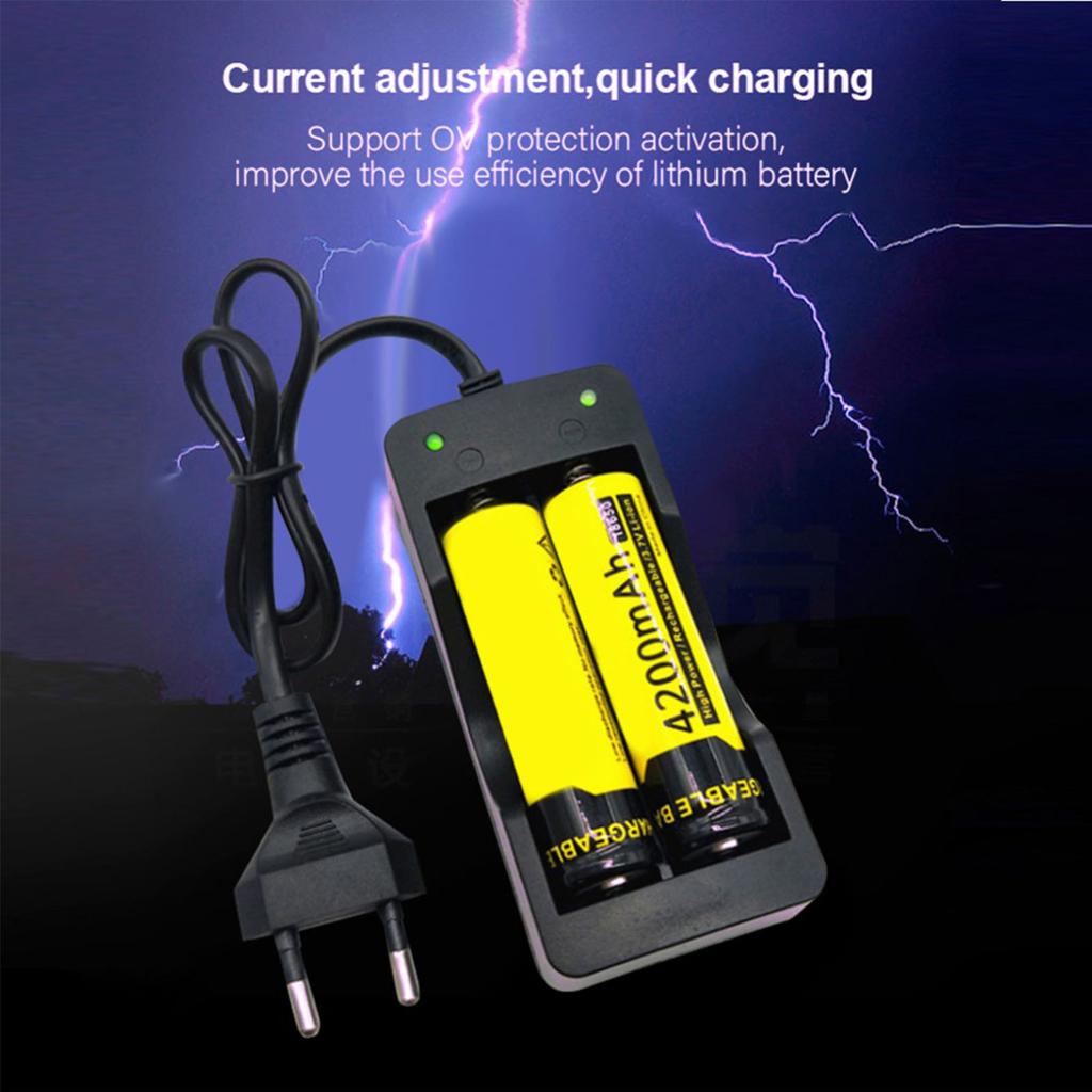 MS-202A Li-ion Battery Charger 18650 Rechargeable Battery Charging Dock Base Independent Circuit Designed with Indicator