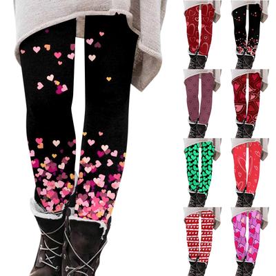 Women's Pants Printed Elastic Soft Cotton Leggings Casual Home Pajamas