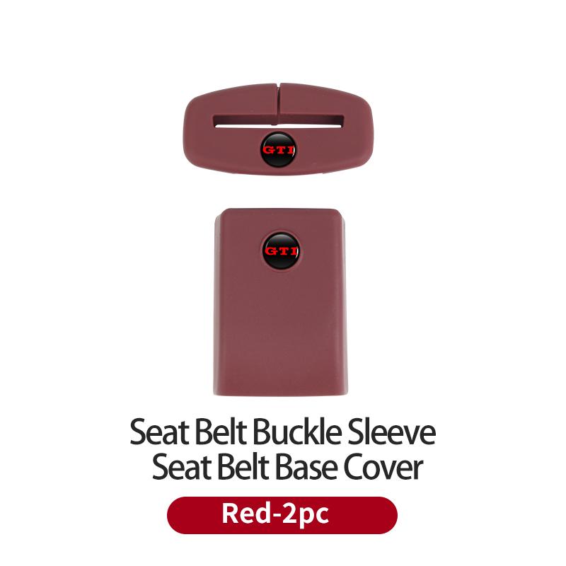 Car Silicone Seat Belt Buckle 0OKYJD5 Covers Scratch-Resistant Protective Covers Car Interior Accessories For VW Golf GTI Tiguan Passat