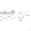 60 Pieces Removable Acrylic Mirror Setting Wall Sticker Decal for Home Living Room Bedroom Decor