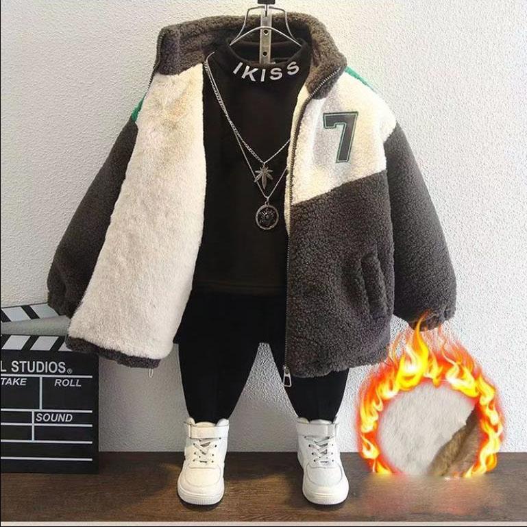 

Зимняя осенняя детская одежда для мальчиков бархатная куртка одежда для подростков зимняя куртка детская мальчик тяжелое стеганое пальто 130cm серый