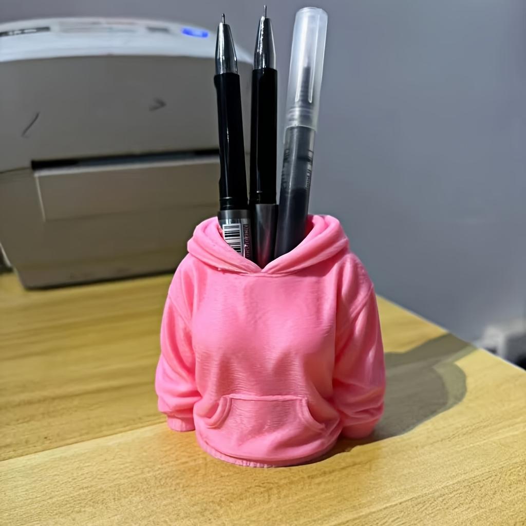 Hooded Sweatshirt Pen Holder Cute Desk Organizer for Stationery Storage Office Home Decor and New Year Valentine's Day Gift