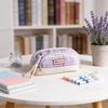 Vintage American Style Magnetic Pen Case With Patterned Fabric For Office And School Use