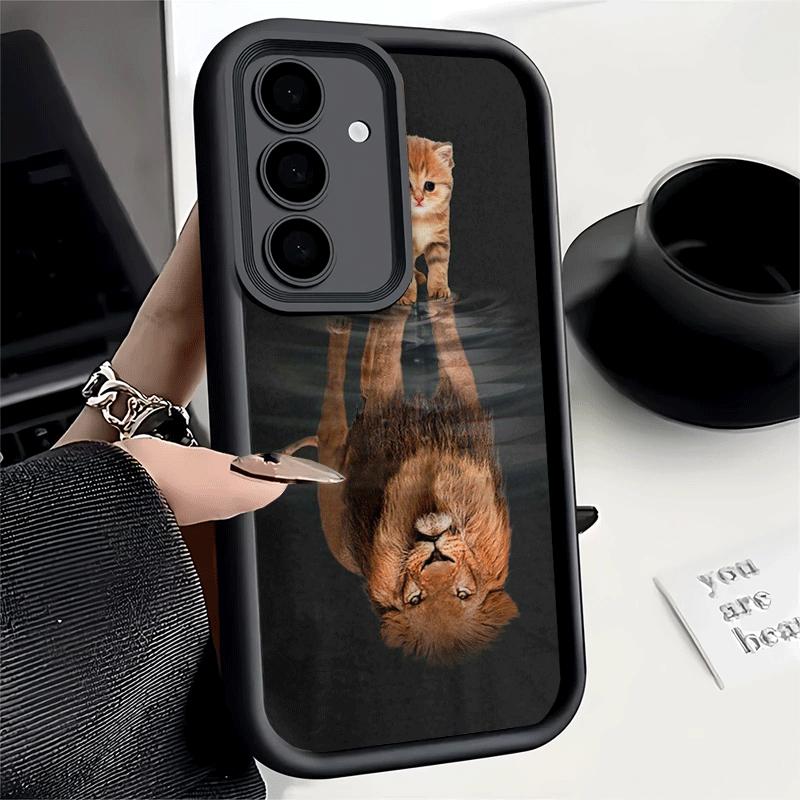 Etui na telefon do Samsung Galaxy A17 A16 A15 A14 A13 Kot Odblaskowy Tygrys Fajne A56 A36 A26 A55 A35 A25 A54 A34 A24 A53 A33 A23 A07 A0