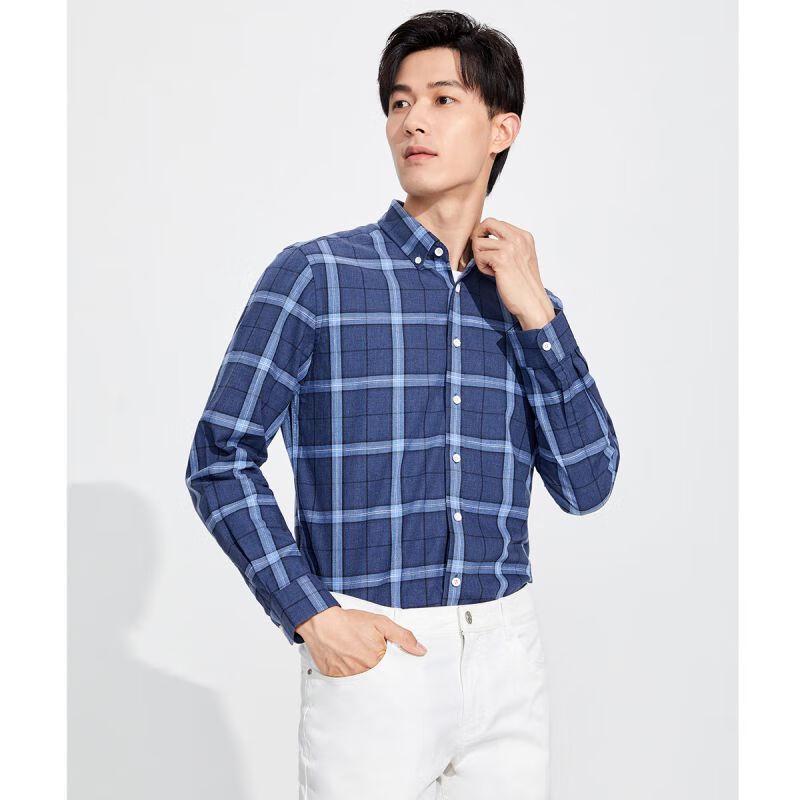 Navigare Herr Långärmad Rutig Skjorta