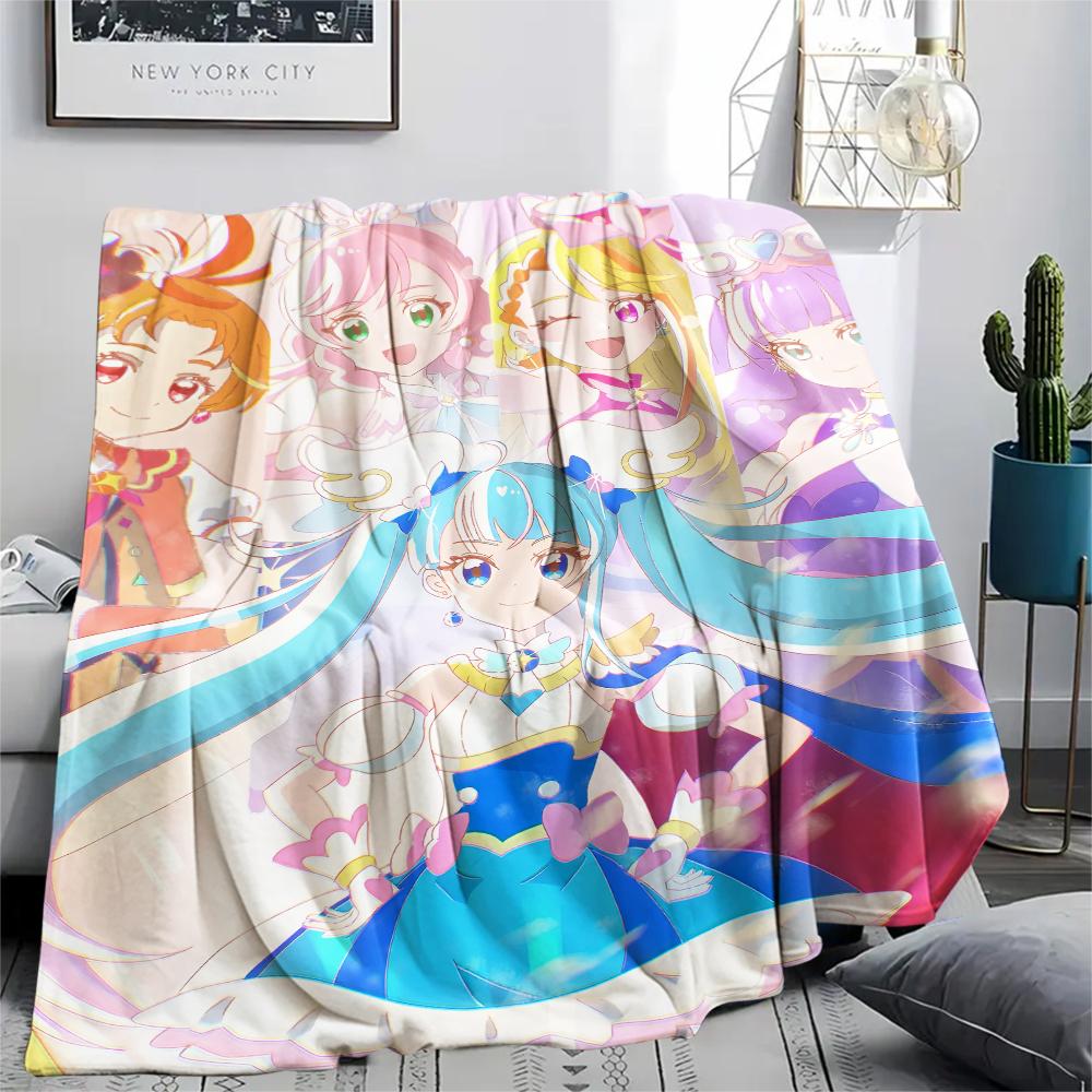 Pretty Cure Best Friends Blanket, Pretty Cure Fan Cozy Throw, Great Gift.chl
