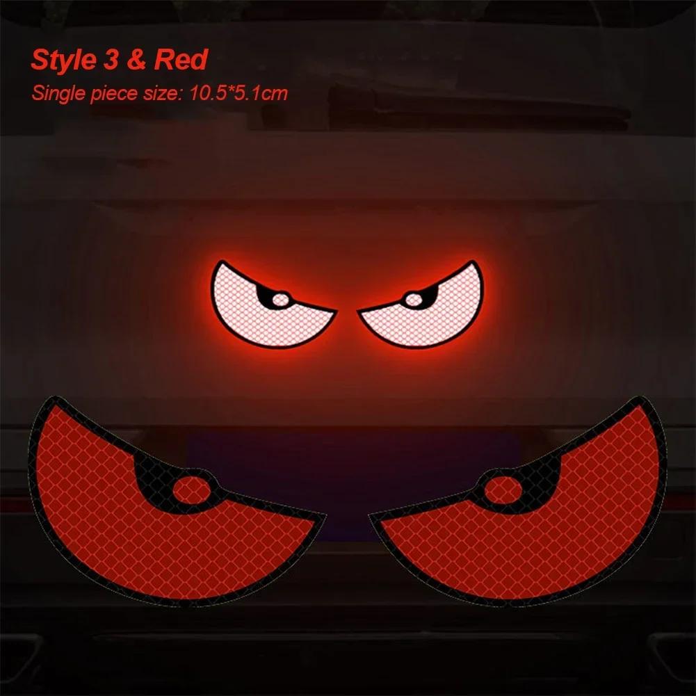 2PCS Car Reflector Sticker Night Driving Safety Decal Motorcycle Trailer Cat Eye Reflective Safety Warning Tape Decoration