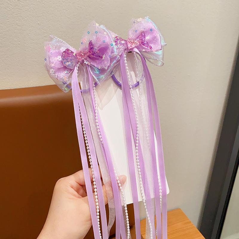 Mermaid Headwear, Children'S Princess Bow, Hairpin, Girls' Floating Yarn, Braided Hair Clip, Mermaid Maiden Hair Accessory