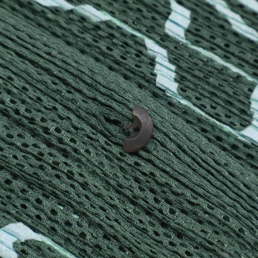 PLEATS PLEASE 10 Year Green Flower Print Short Sleeve Cardigan Tops 3 greenUsed