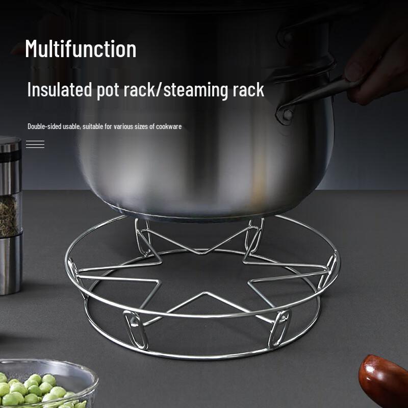 Baishengniu Stainless Steel Double-Layer Universal Kitchen Pot & Steamer Rack