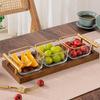 Hanyou Divided Solid Wood Fruit Serving Tray Set