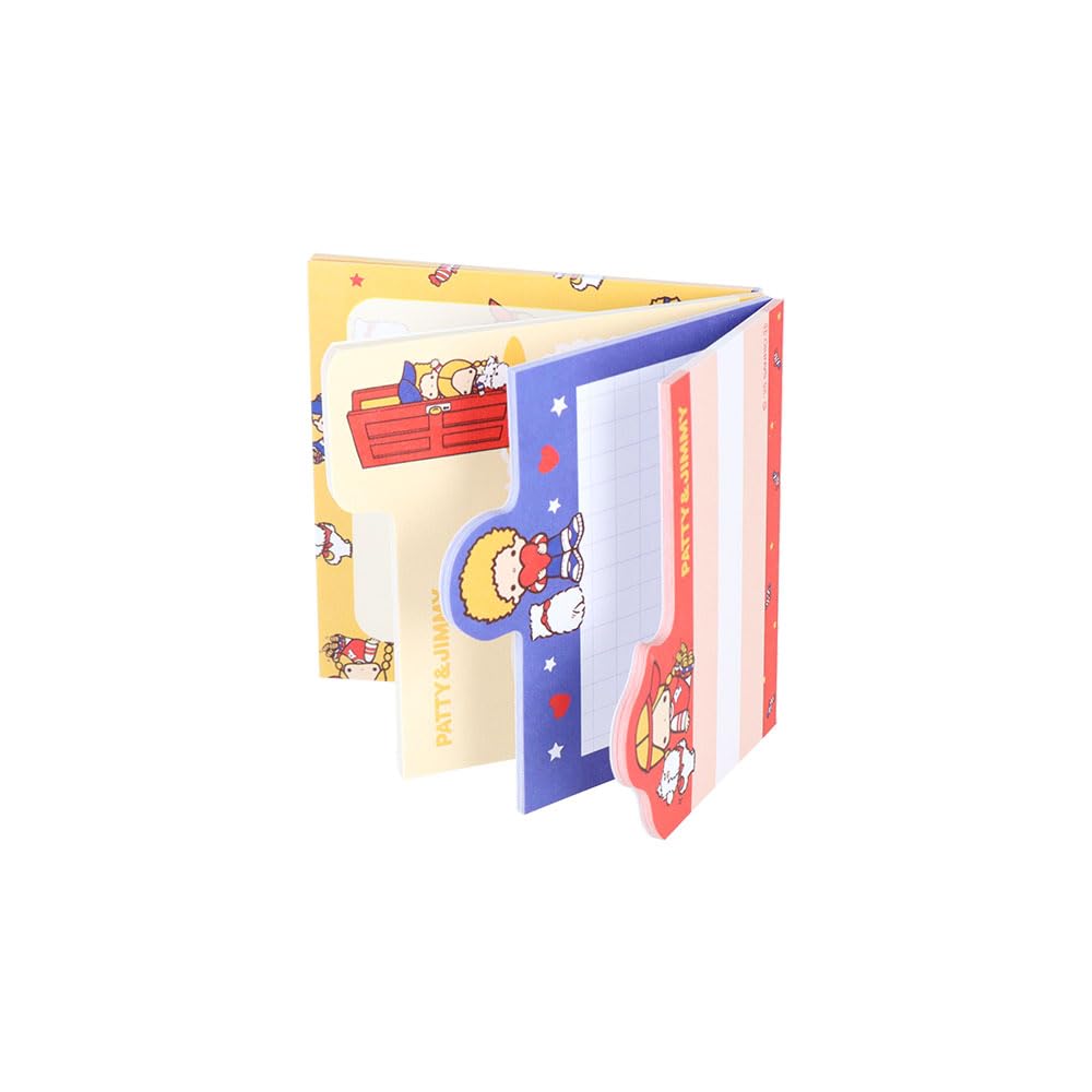Stationery Patty Jimmy Sanrio Characters Sticky Blocks with Your Favorite S2849801 Sun-Star & Notes, Die-Cut Patterns,