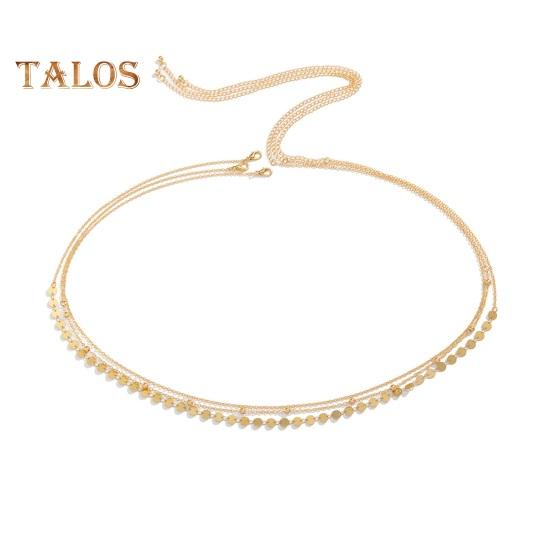 Kvinners midjekjede dobbeltlags paljett justerbar lengde uthulet magedansopptreden midjesmykker fester festivaler nattklubb kroppskjede