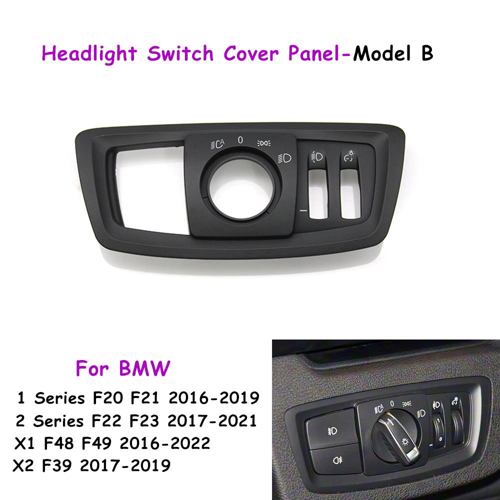 F20 F21 F22 F23 F48 F49 F39 Car Headlight Switch Panel HeadLamp Rotary Front Rear Foglight Button Cover For BMW 1S 2S X1 X2