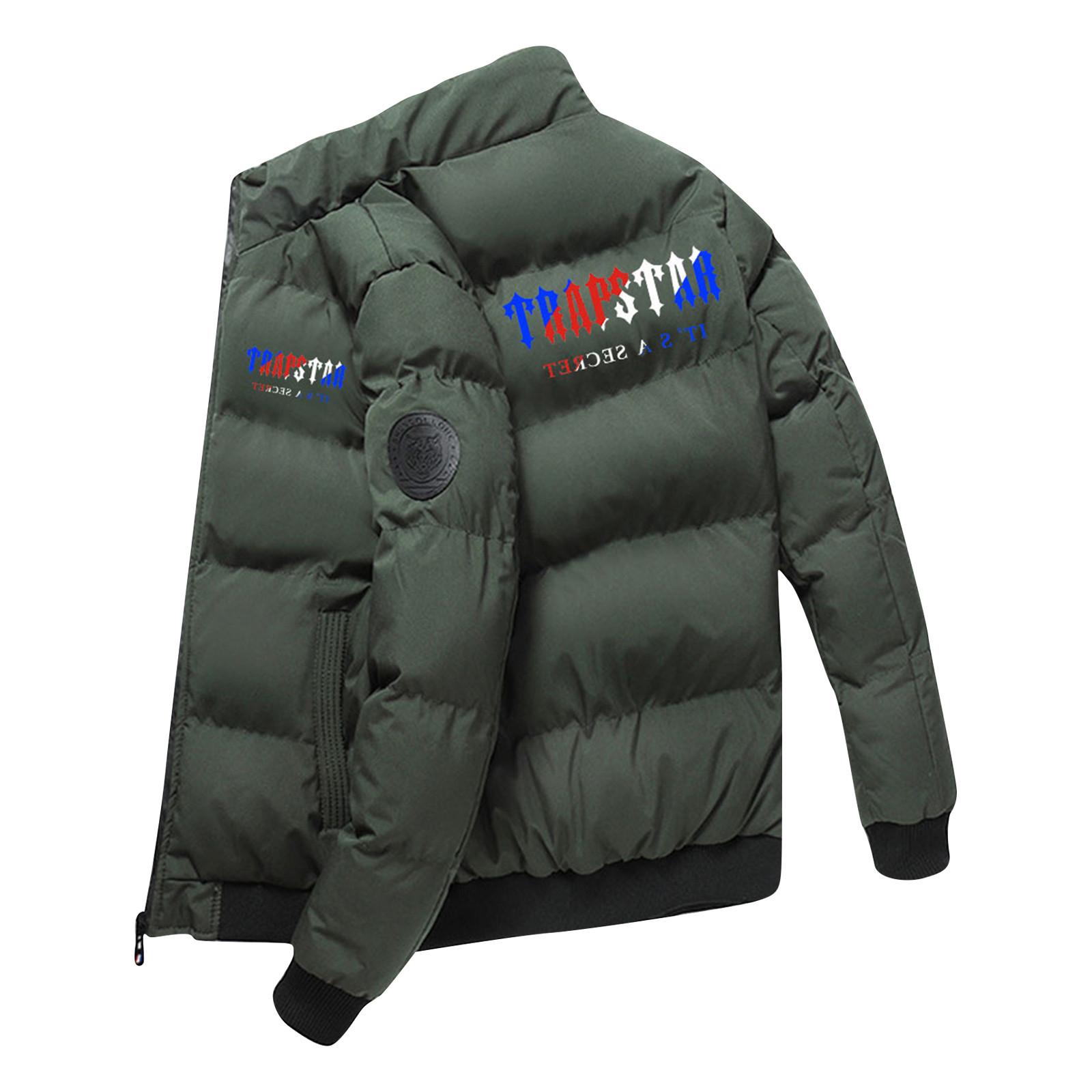 

Mens And Womens Identical Cotton Jacket Winter Thickened Warm Cotton Long Sleeved Jacket Trendy Short Down Cotton Overcoat XXXL