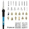 62-Piece 60W Adjustable Temperature Digital Soldering Iron and Pyrography Pen Set