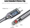 Customized Logo 100W PD Fast Charging USB C To Type C Cable 2m 6ft Nylon Braided Wire Cord Data Cables Chargers